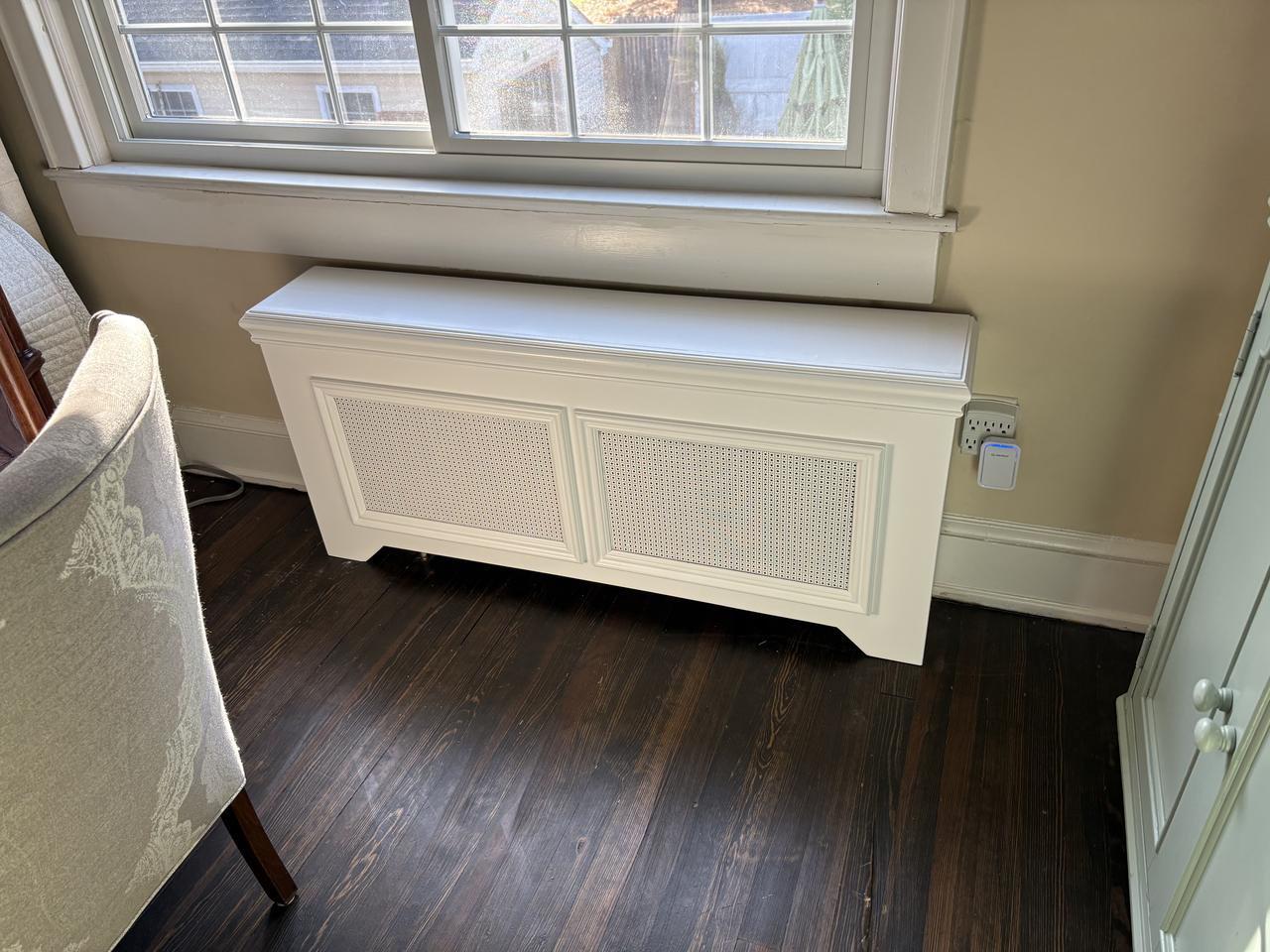 Custom white heat cover after