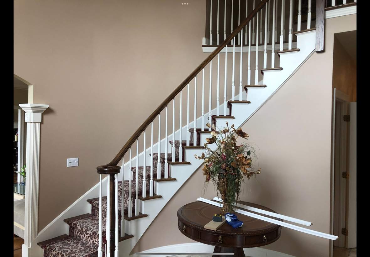 Staircase wall before
