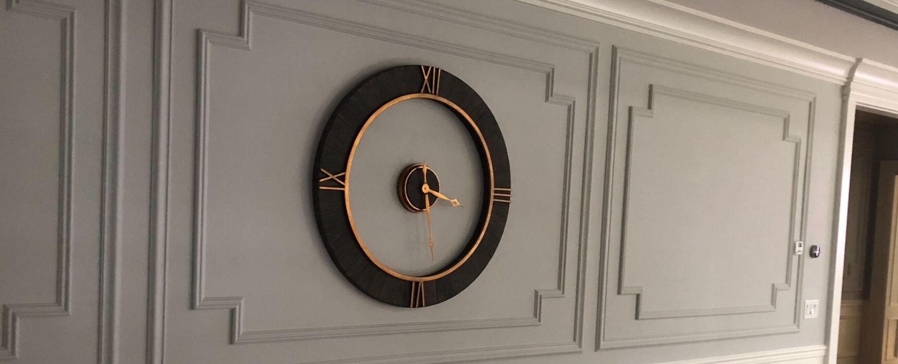 Sculptural curved coffered ceiling detail by Doyle Renovations
