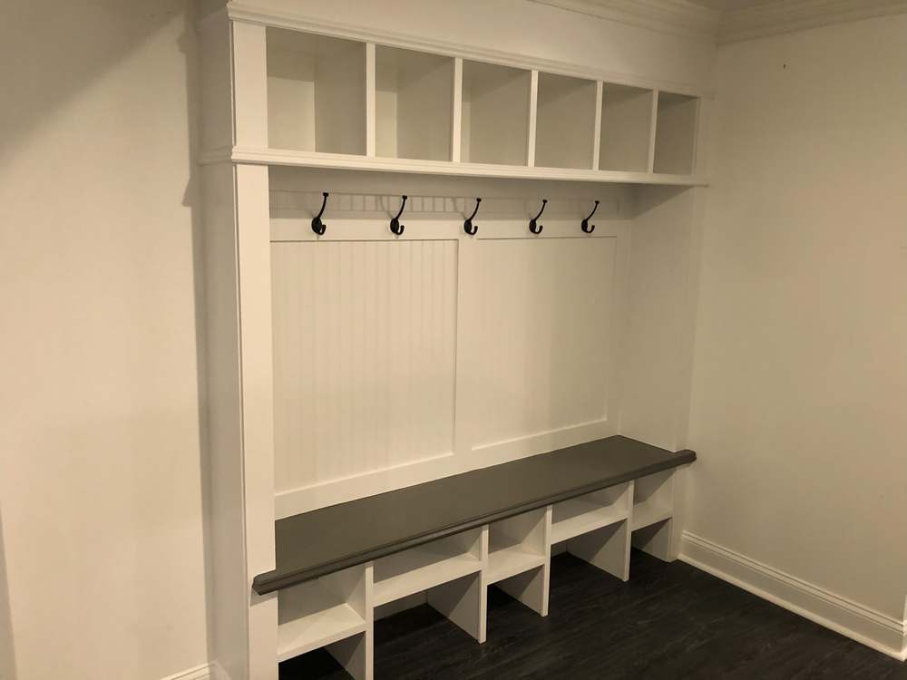 Mudroom bench 7, Doyle Renovations project
